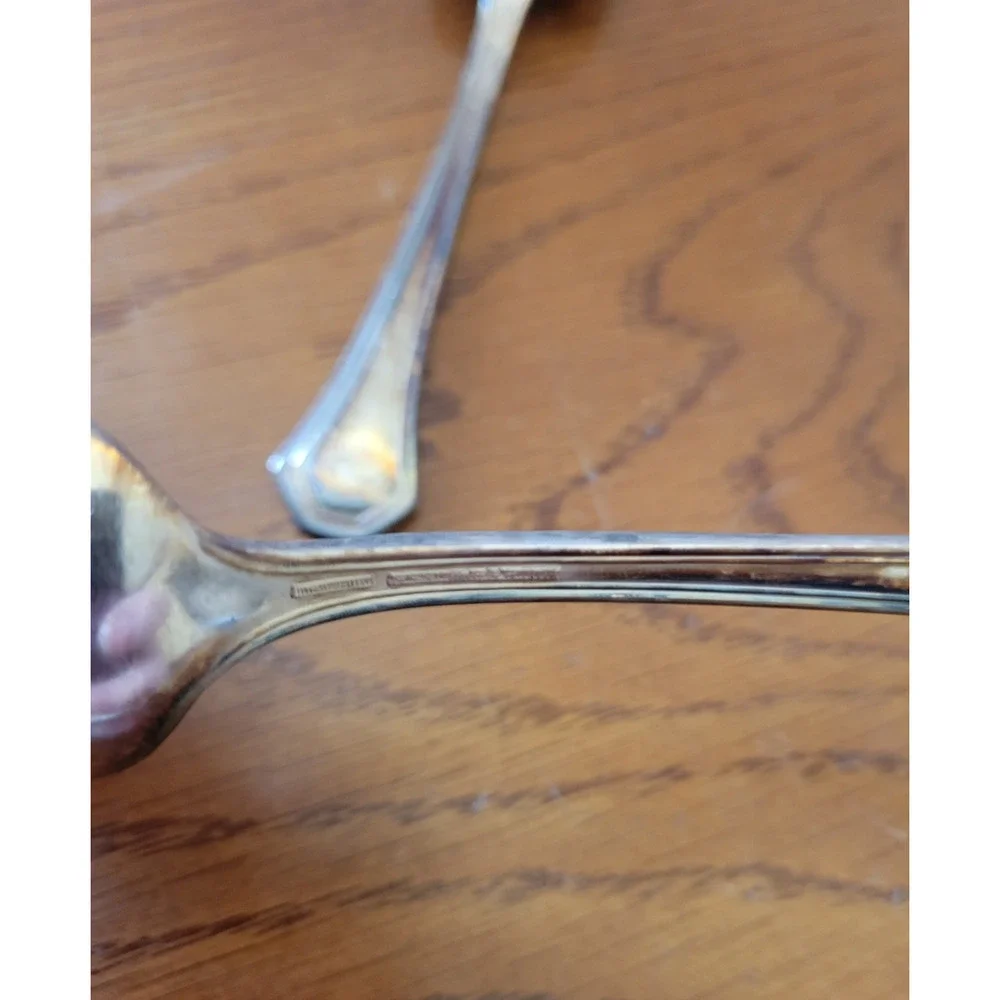 Lot of 6 Vintage Pat App'd‎ For Reed & Barton Flatware Silverplate Small Spoons